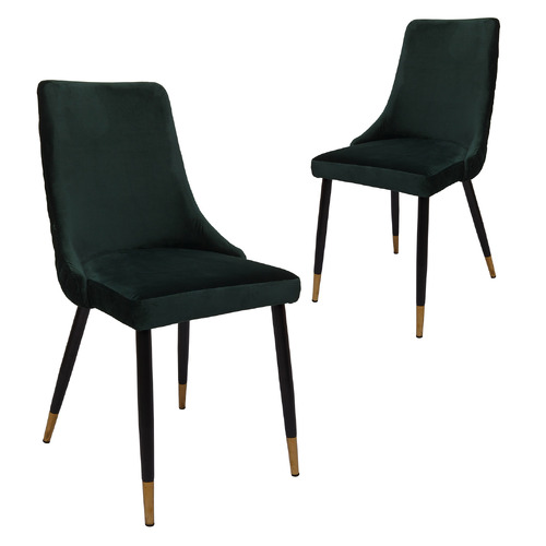 Keys Road Designs Casey Velvet Dining Chairs | Temple & Webster