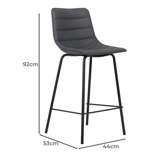 66cm Drustan Faux Leather Bar Stools