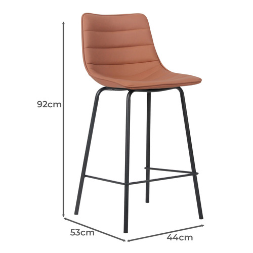 66cm Drustan Faux Leather Bar Stools
