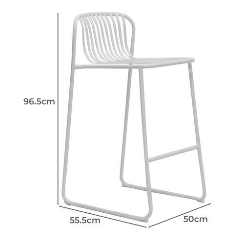 Keys Road Designs 75cm Swan Curved Outdoor Bar Stools | Temple & Webster