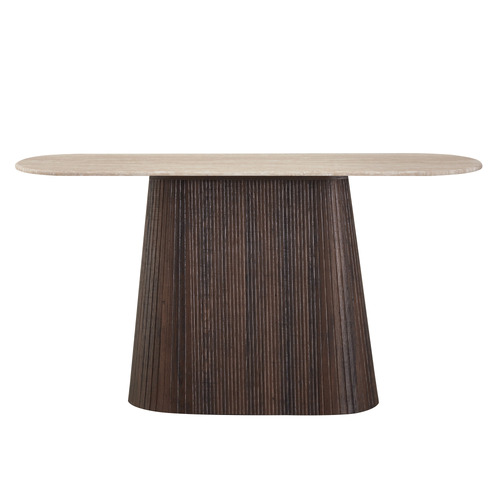 Theia Travertine Console Table