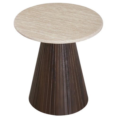 Theia Travertine Side Table