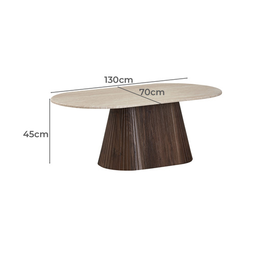 Theia Travertine Coffee Table