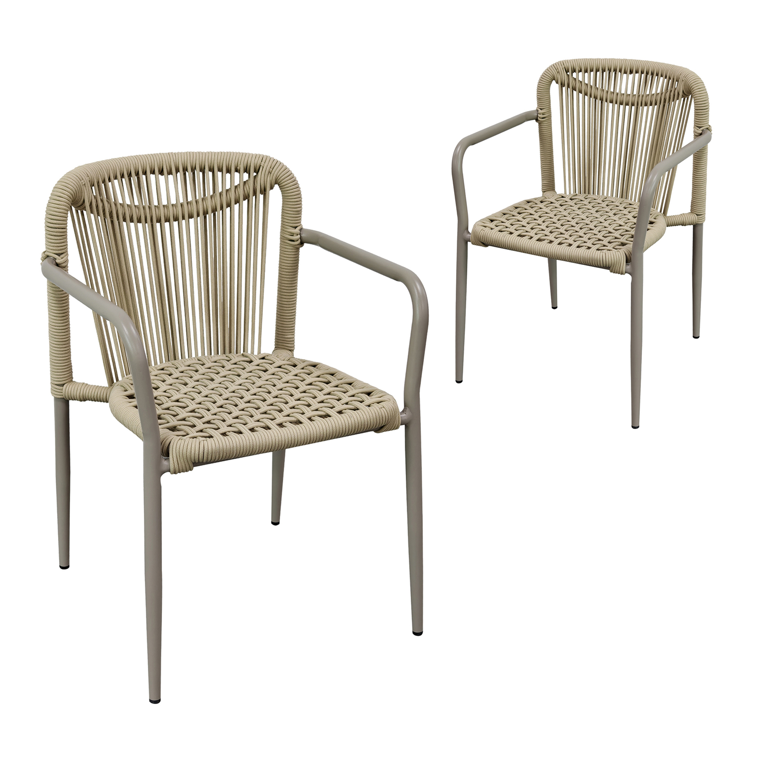 Cyra Rope Weave Outdoor Dining Chairs