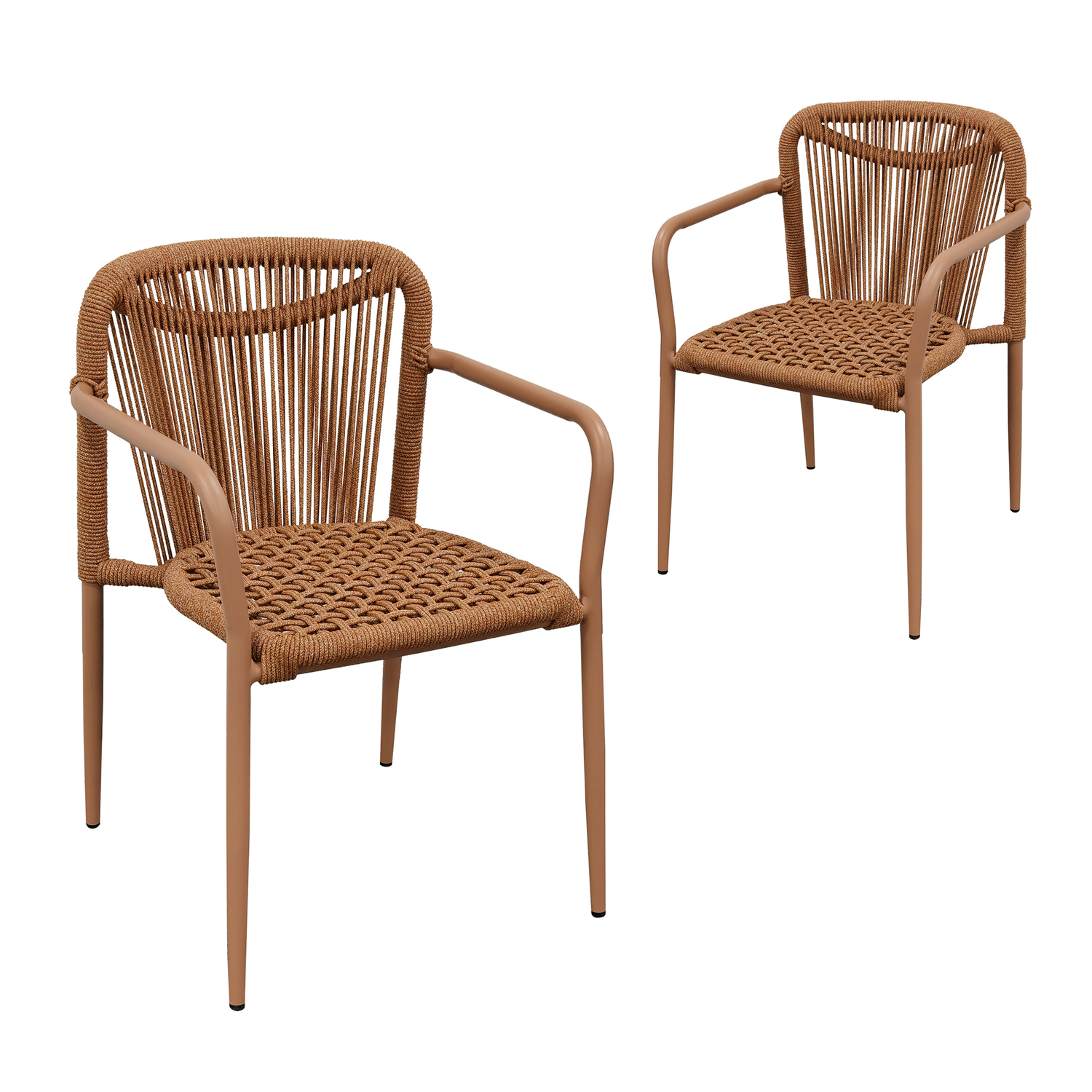 Cyra Rope Weave Outdoor Dining Chairs