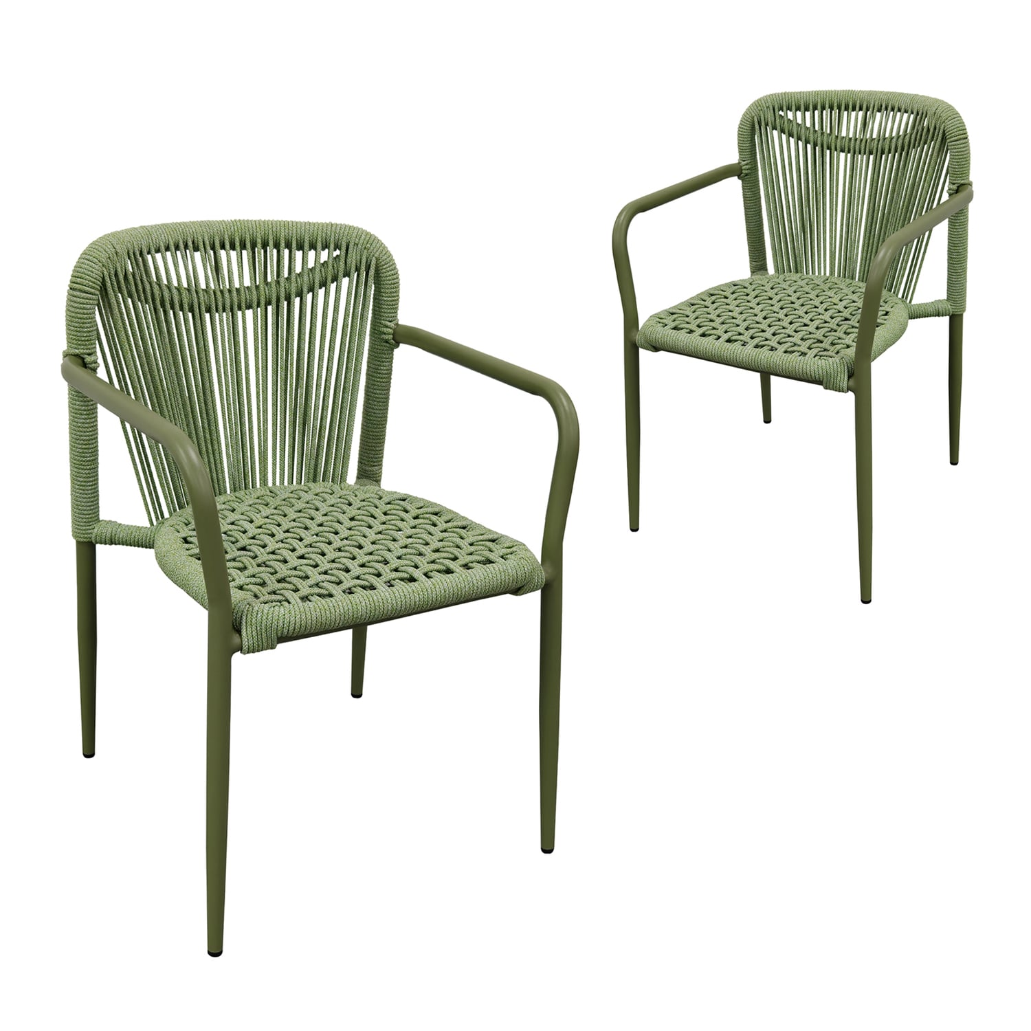 Cyra Rope Weave Outdoor Dining Chairs
