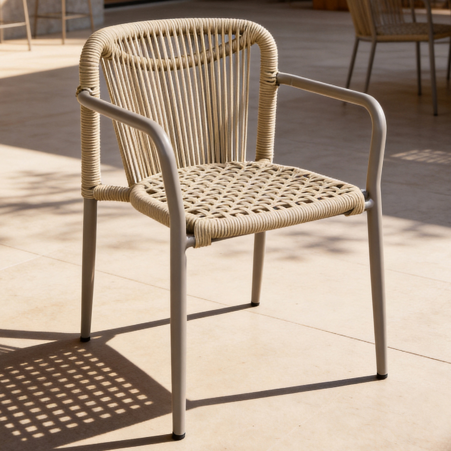 Cyra Rope Weave Outdoor Dining Chairs