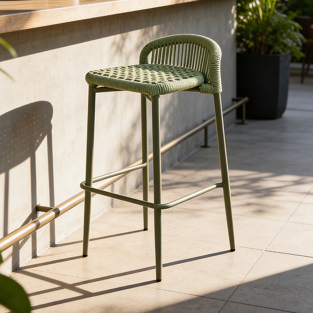 74cm Silas Rope Weave Bar Stools