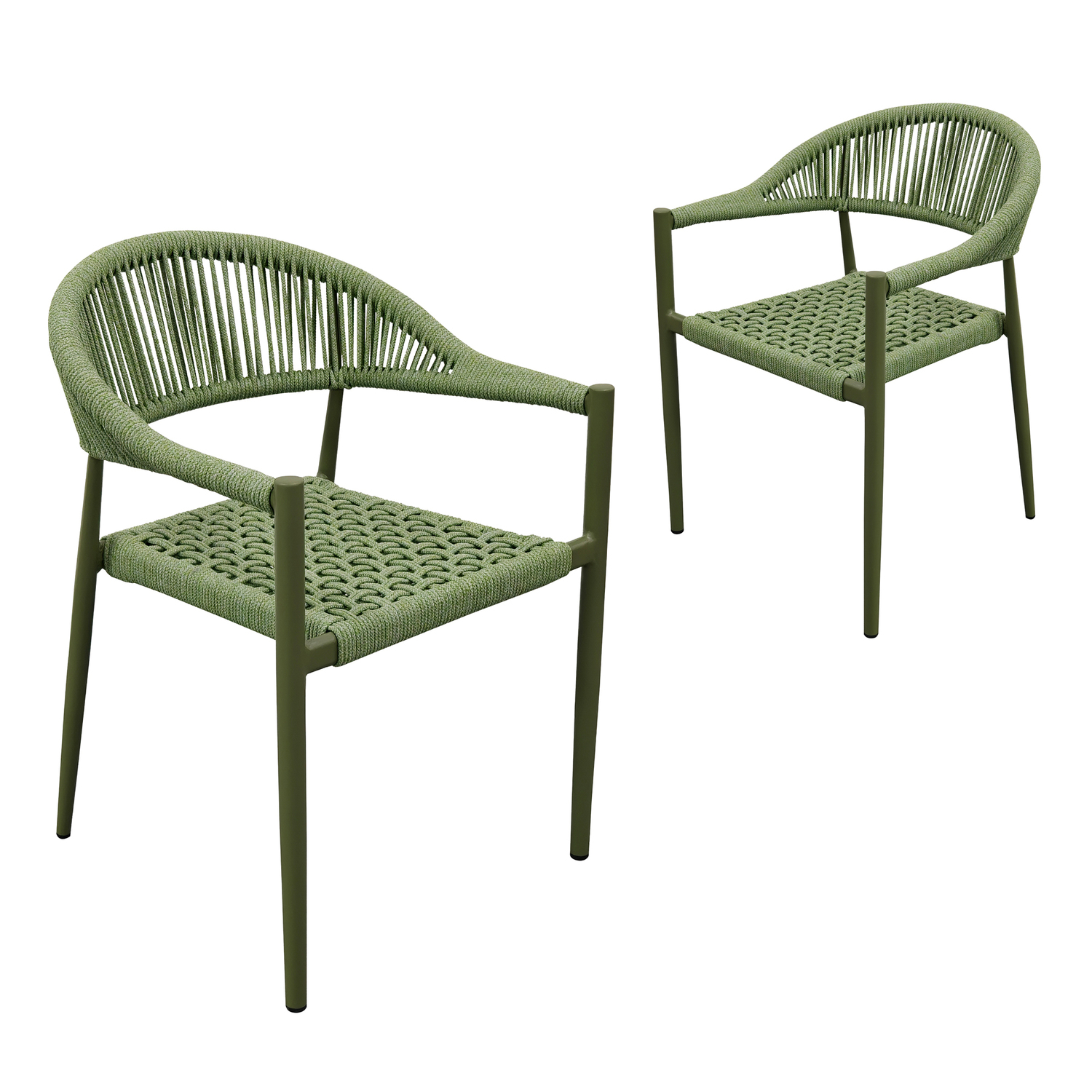 Aeliana Rope Weave Outdoor Dining Chairs