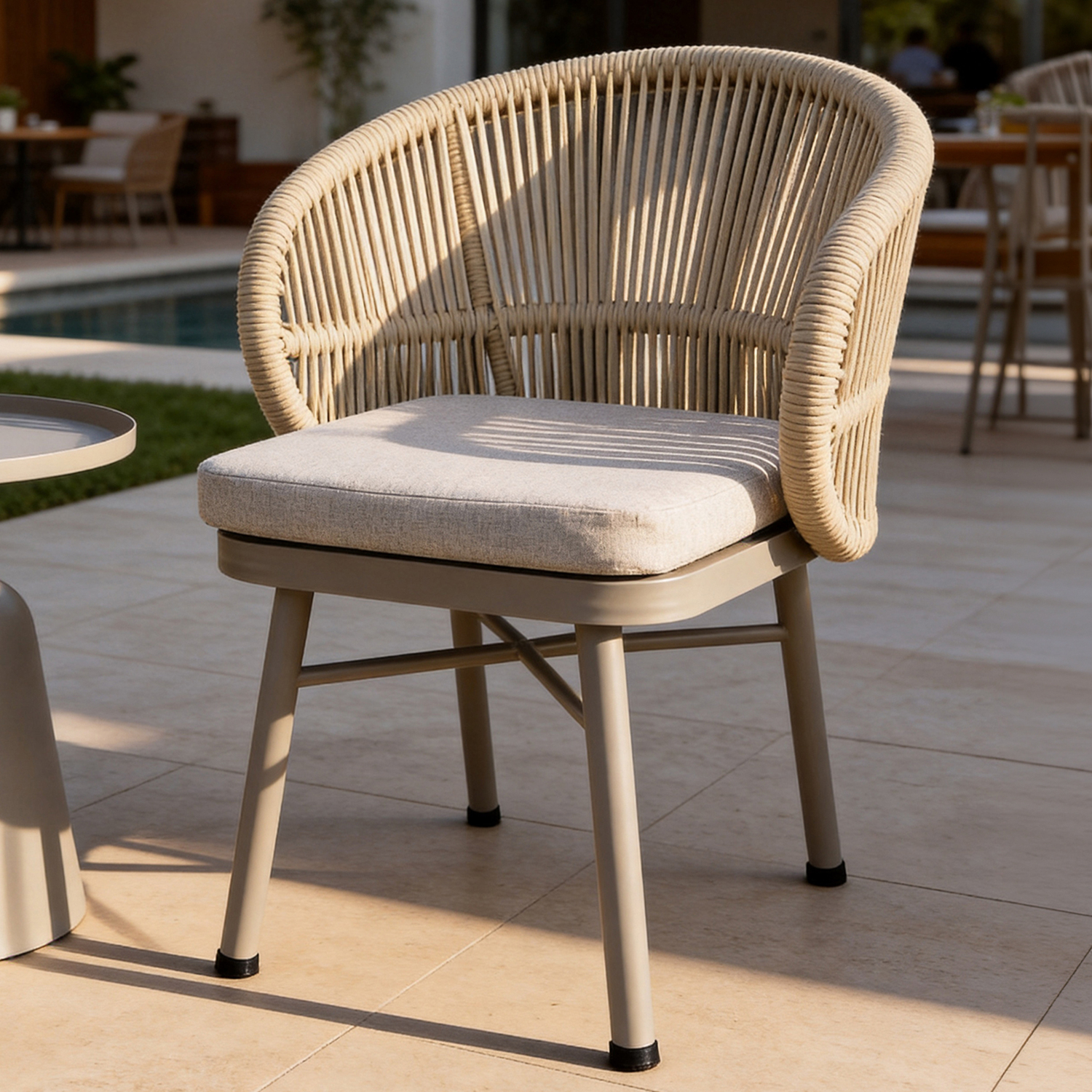 Amabel Rope Weave Outdoor Dining Chairs