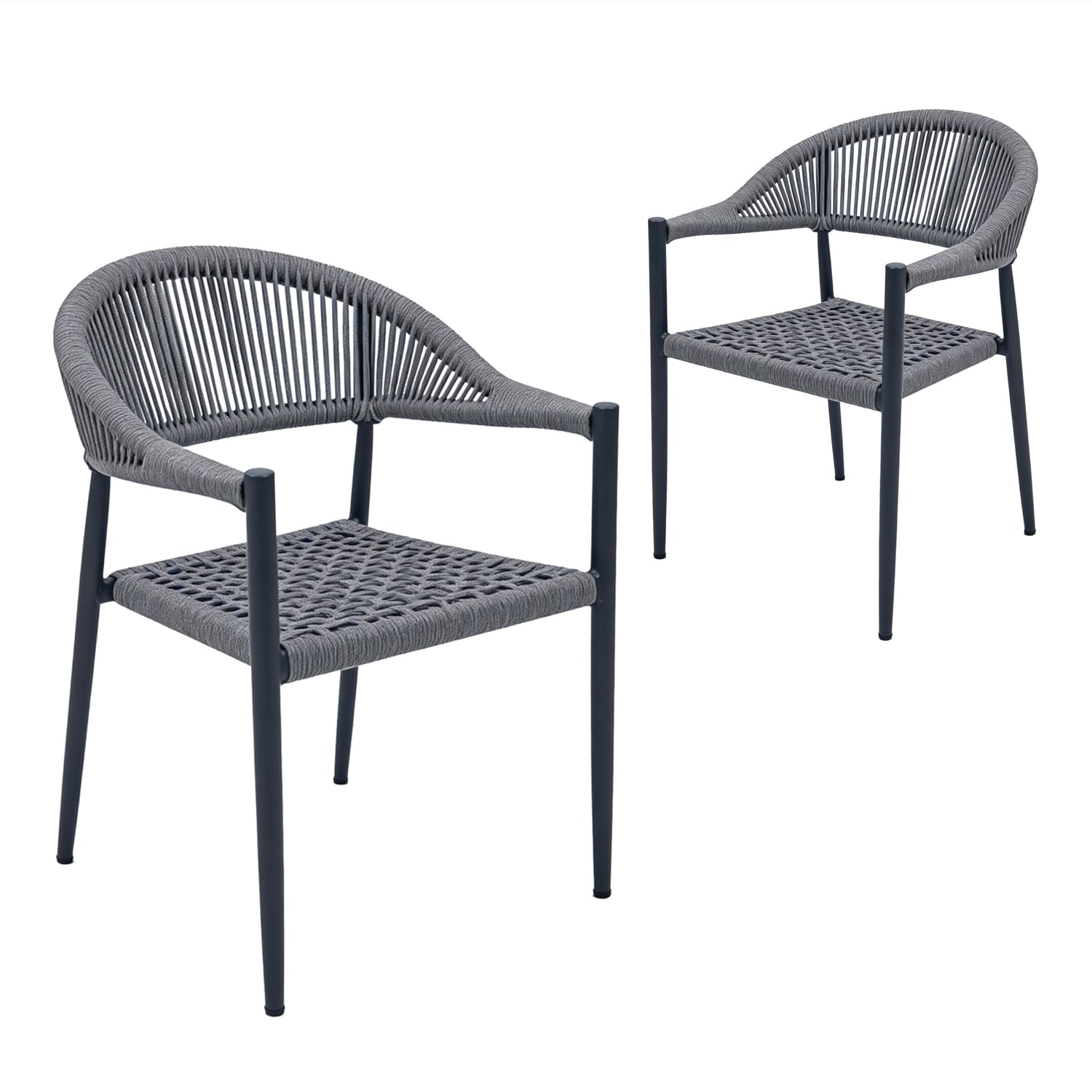 Aeliana Rope Weave Outdoor Dining Chairs