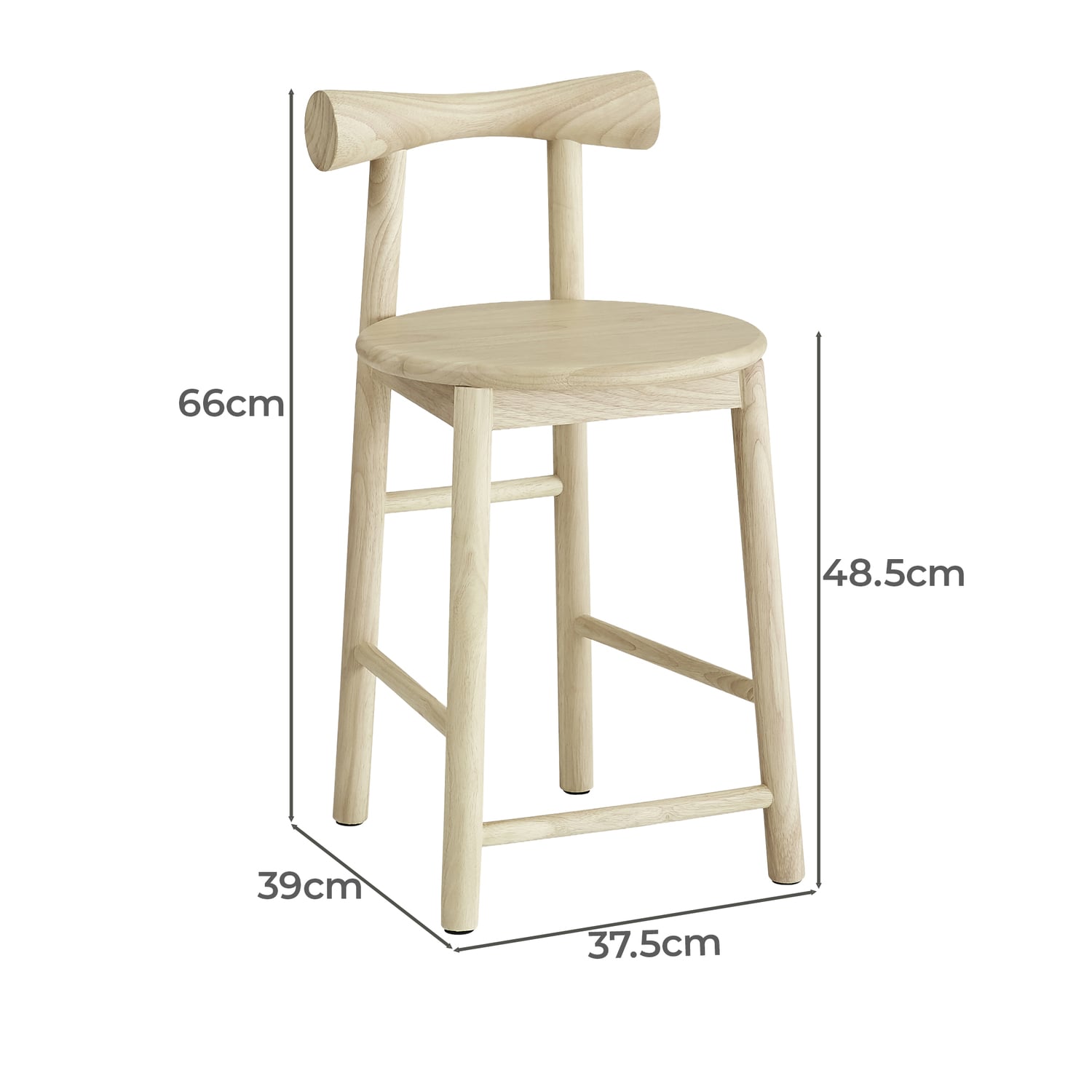Junia Rubberwood Dining Chairs