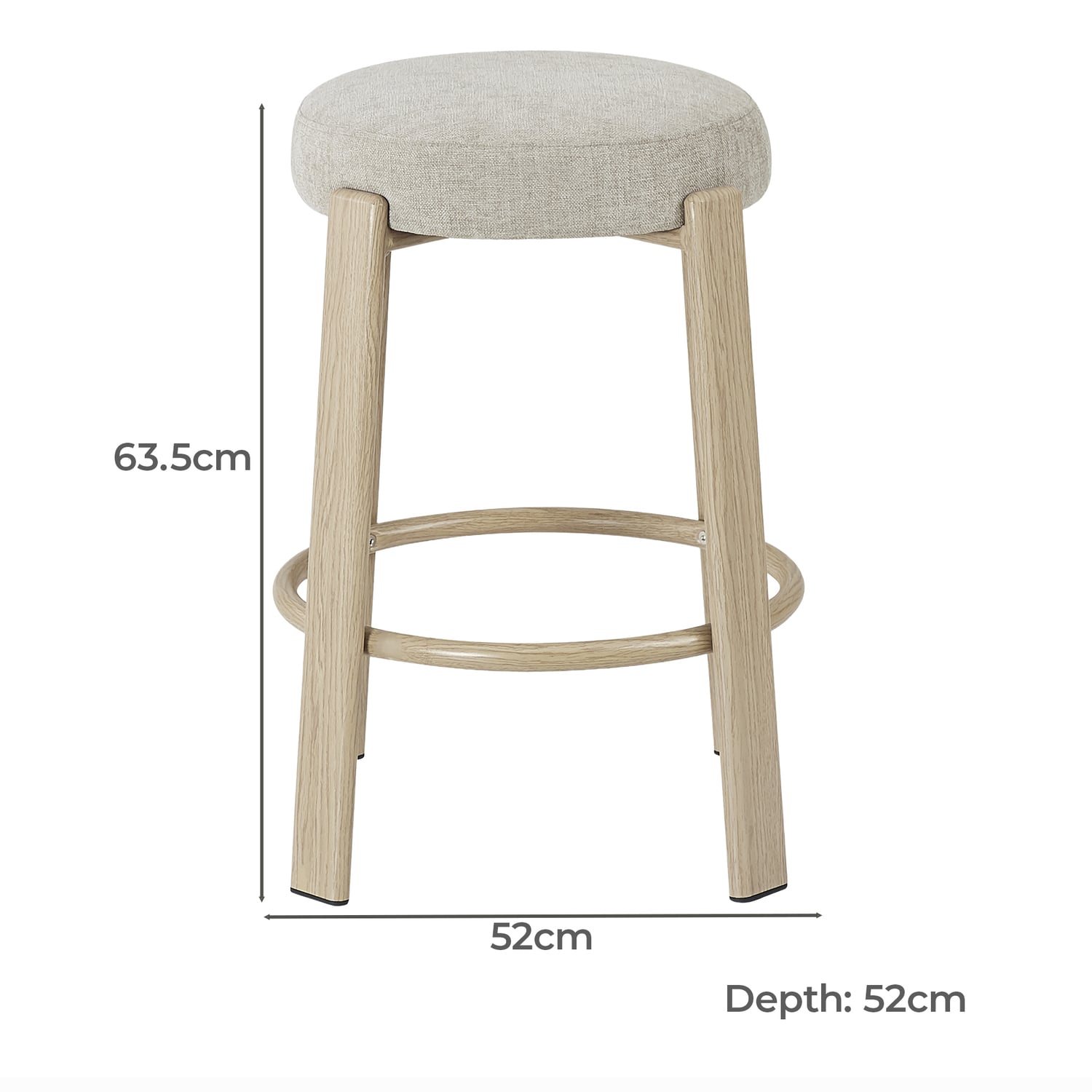 63.5cm Orin Chenille Bar Stools