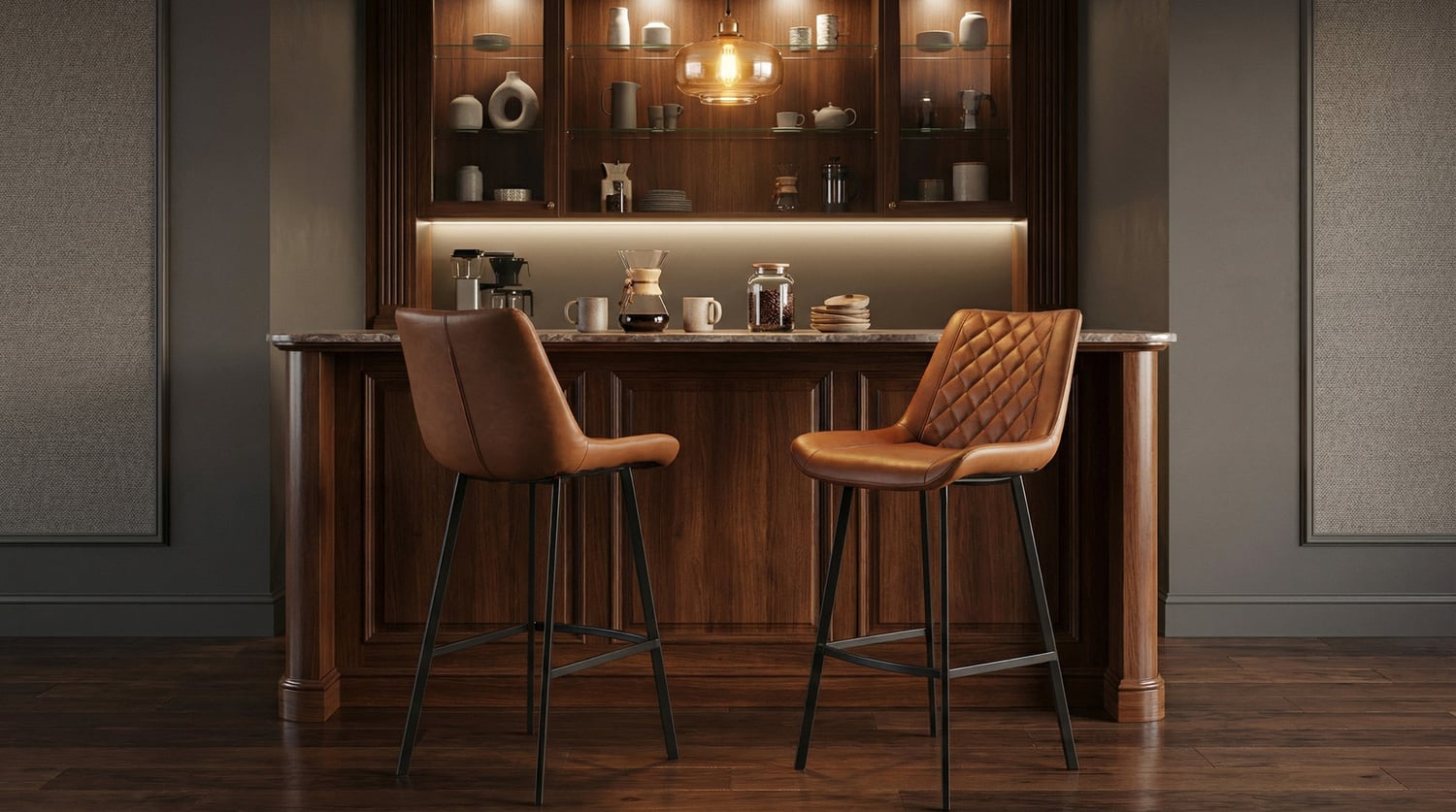 66cm-Magni-Faux-Leather-Barstools