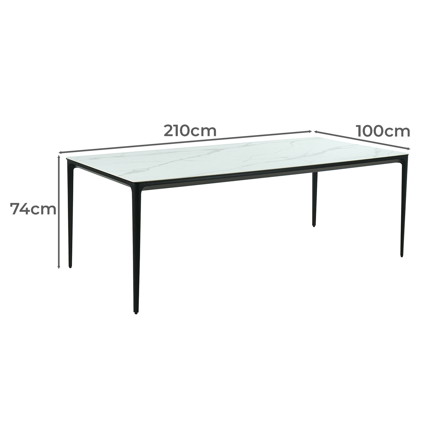 Miami Ceramic & Glass Outdoor Dining Table