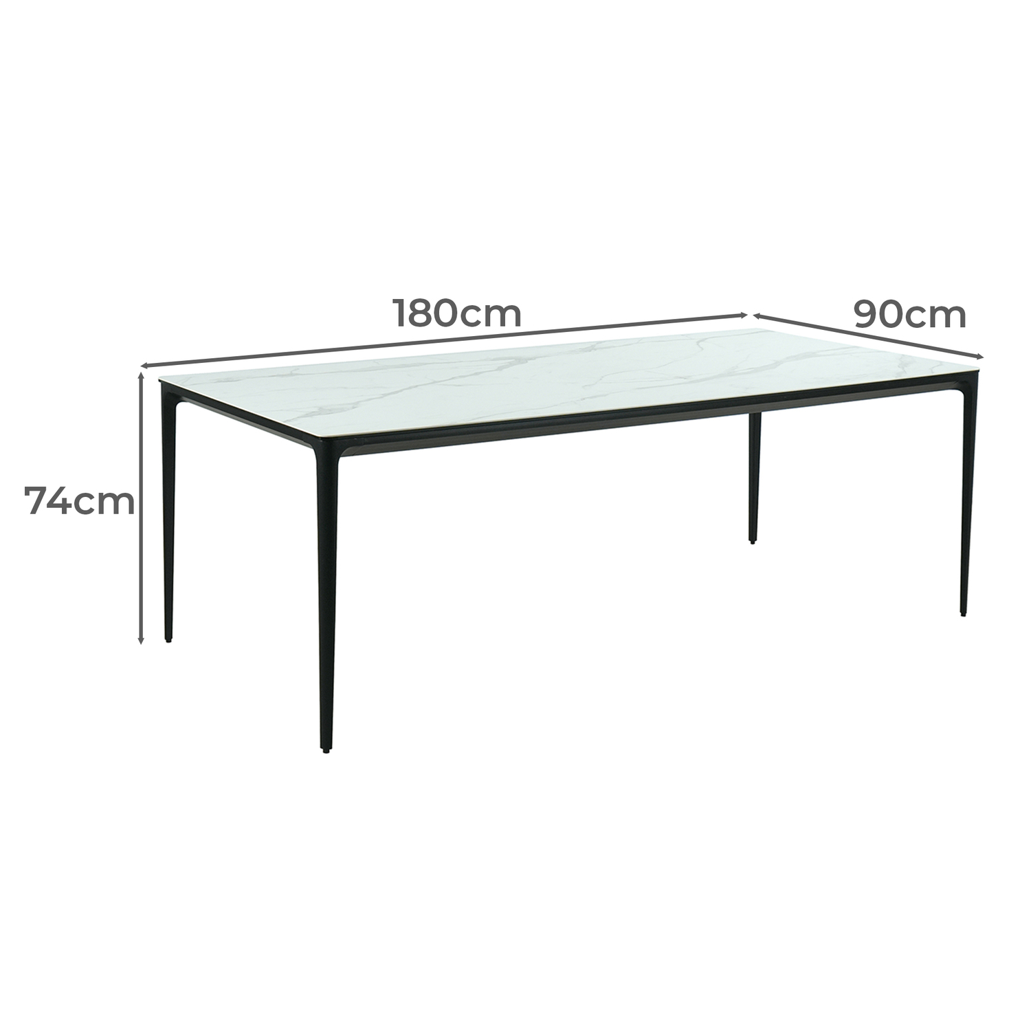 Miami Ceramic & Glass Outdoor Dining Table