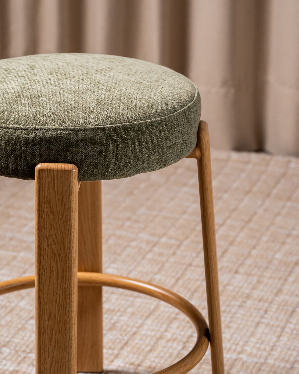 63.5cm Orin Chenille Bar Stools