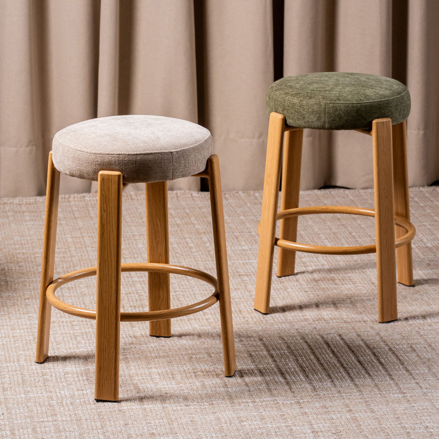 63.5cm Orin Chenille Bar Stools