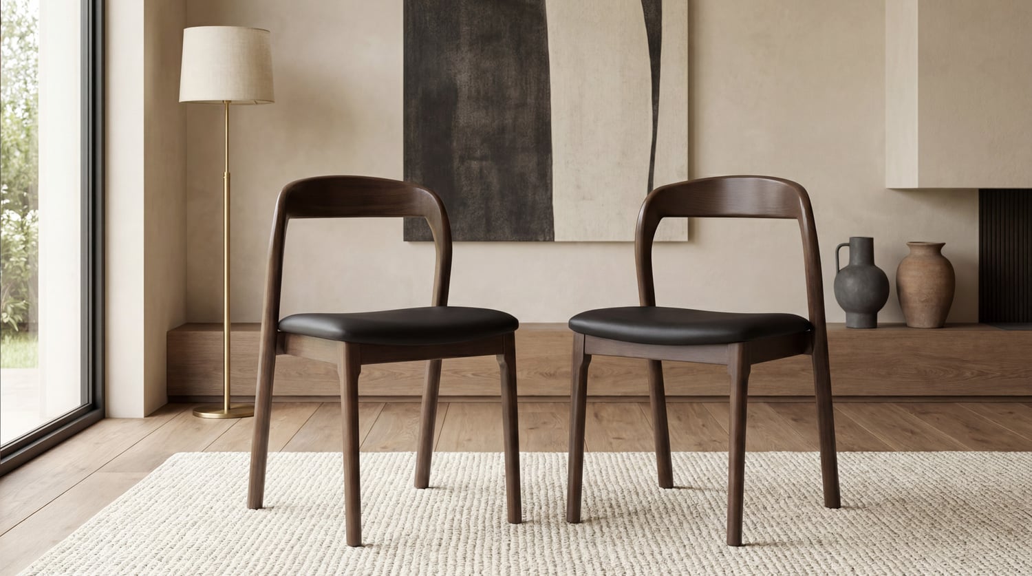 Dovian Faux Leather Dining Chairs