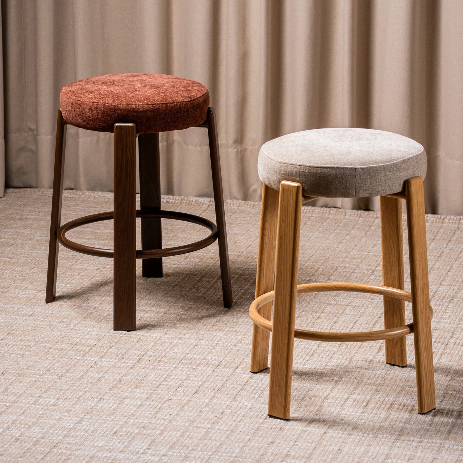 63.5cm Orin Chenille Bar Stools