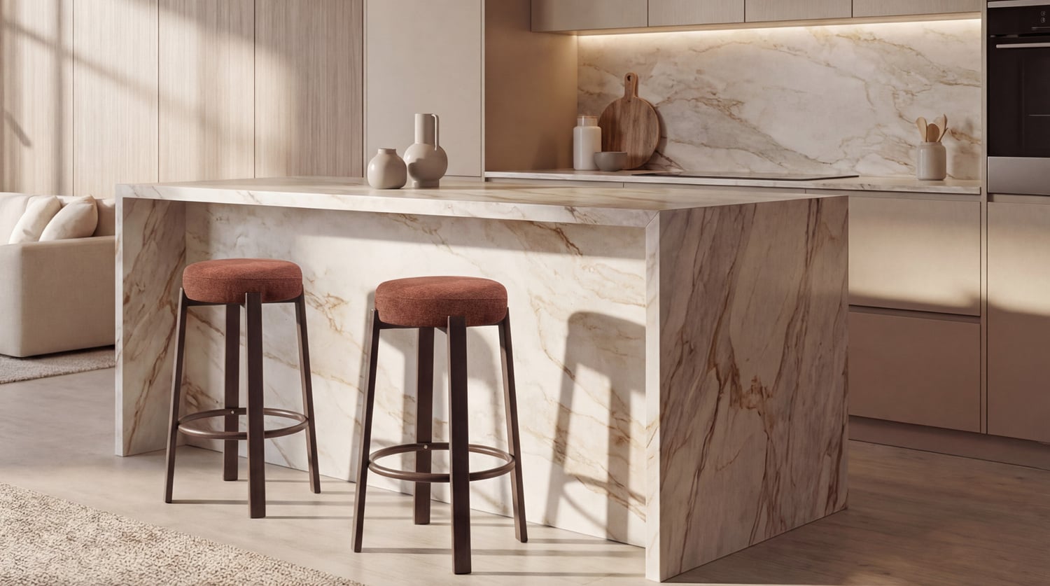 63.5cm Orin Chenille Bar Stools