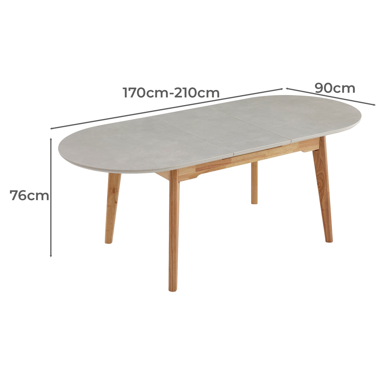 Brier Rubberwood Extendable Dining Table