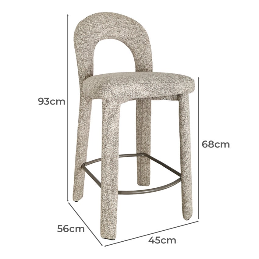 68cm Kydan Chenille Bar Stools