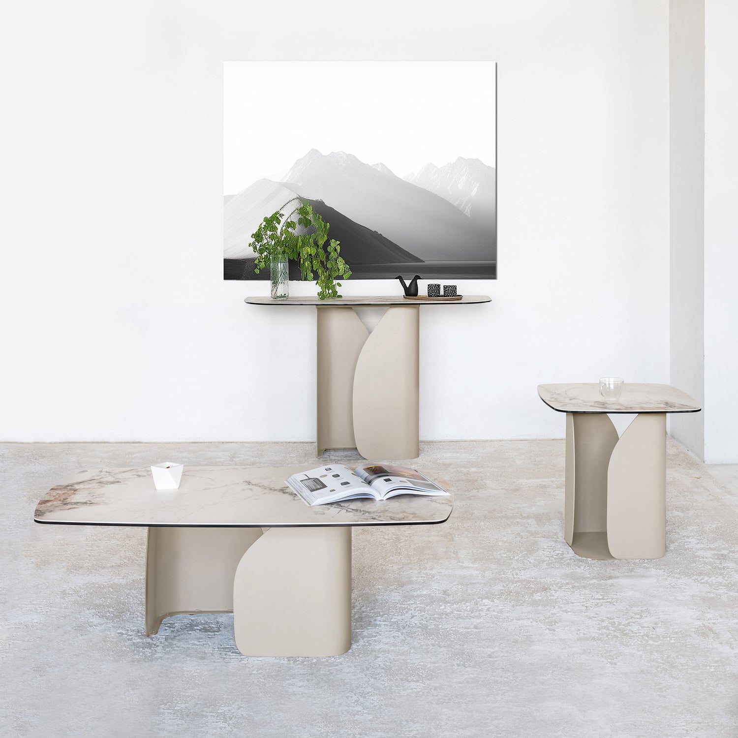 Milford Ceramic & Glass Coffee Table