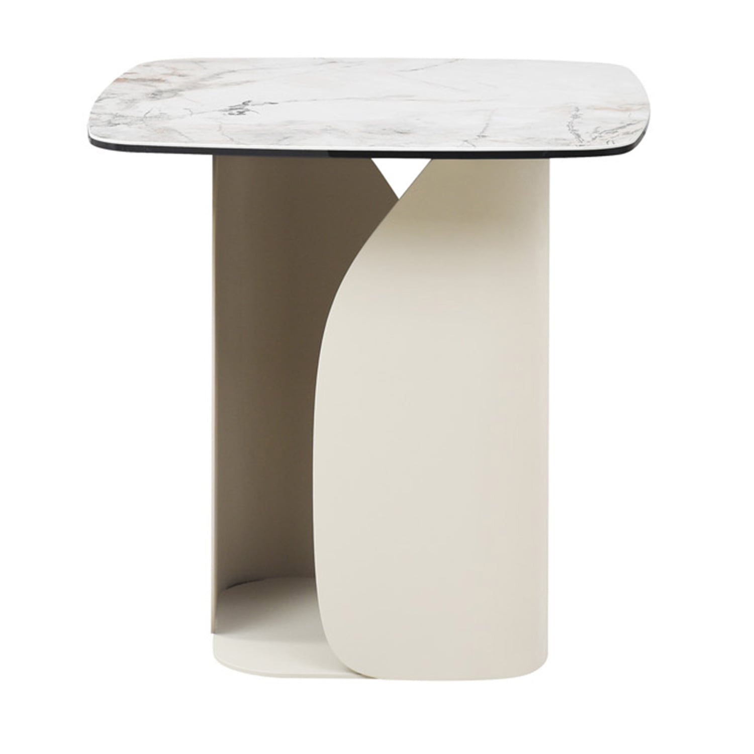 Milford Ceramic & Glass Side Table