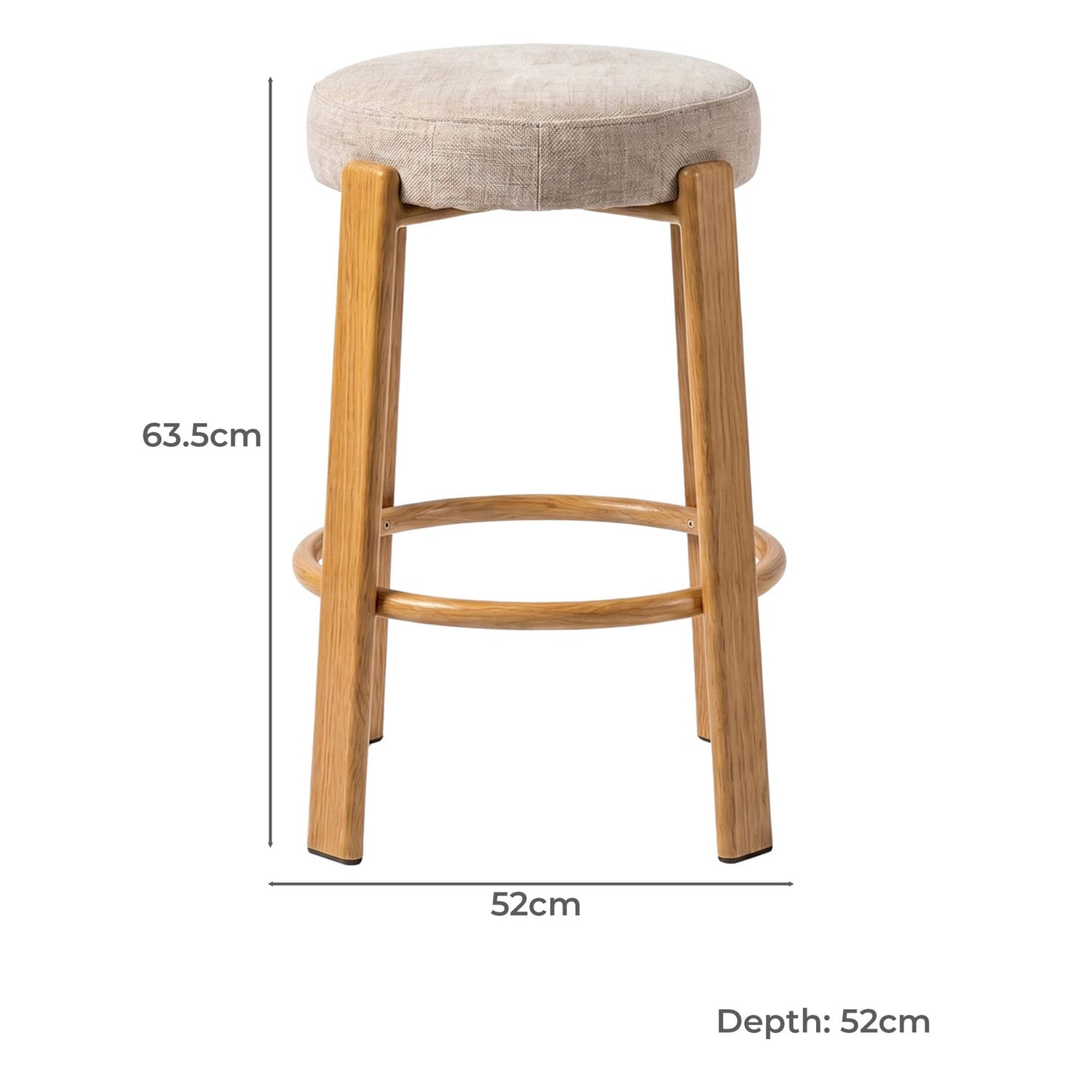 63.5cm Orin Chenille Bar Stools