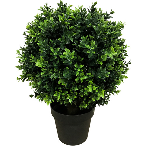 50cm Potted Faux Mixed Green Topiary