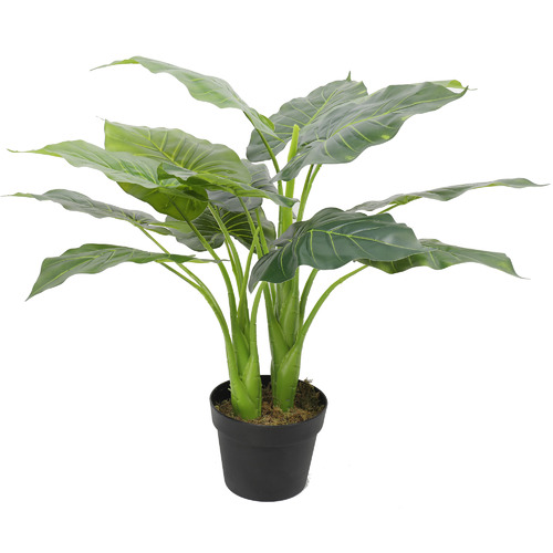 70cm Potted Faux Taro &amp; Elephant Ear Plant Temple &amp; Webster