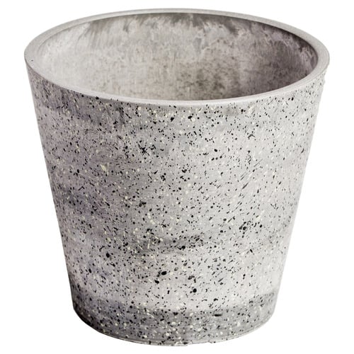 Grey Imitation Round Faux Stone Plant Pot
