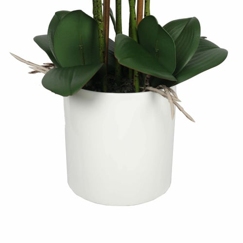 65cm Potted Faux Large Multi-Stem White Orchid Plant