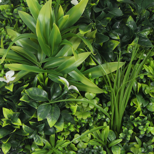 50cm Faux Flowering White Green Wall Disc