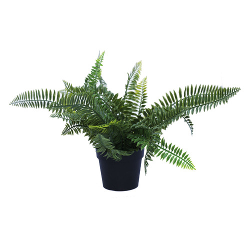 20cm Potted Faux Dark Green Fern Plant