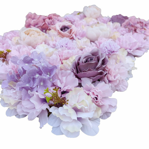 60cm Pink Faux Flower Wall Panel