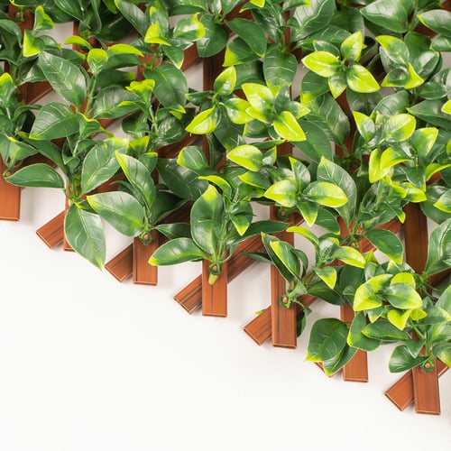 200cm Green Faux Jasmine Extendable Trellis