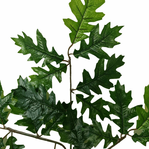 63cm Green Faux Oak Leaf Stems | Temple & Webster