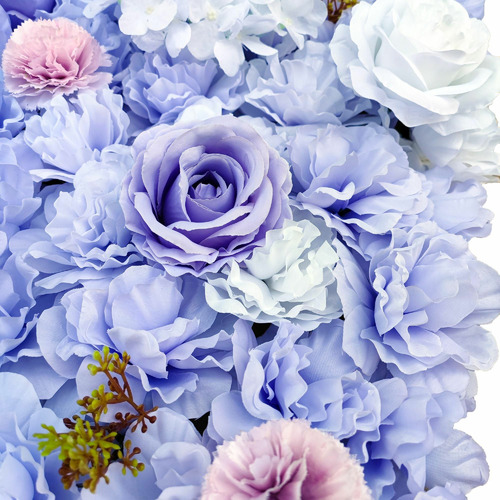 60cm Mixed Lilac Faux Flower Wall Panel