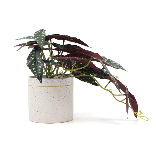 30cm Potted Faux Begonia Plant