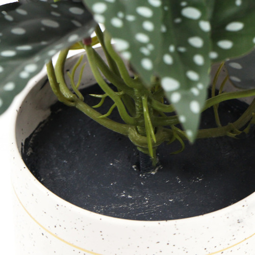 30cm Potted Faux Begonia Plant