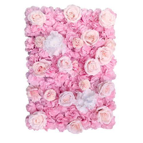 BotanicArtisan 60cm Pink Faux Flower Wall Panel | Temple & Webster