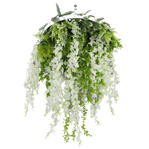 BotanicArtisan 105cm Faux Hanging Wisteria Flower | Temple & Webster