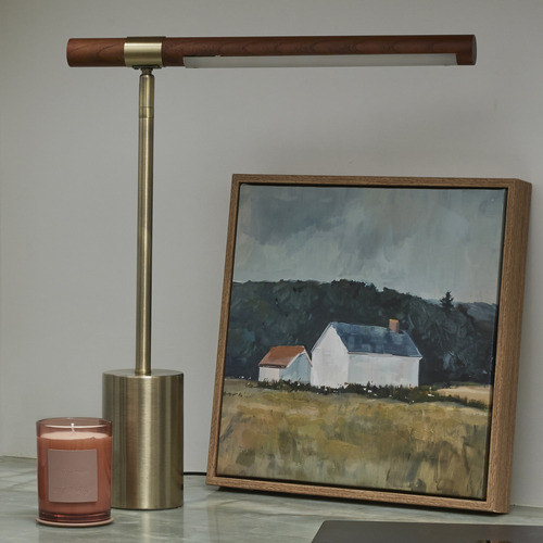 75cm Montrose Iron & Rubberwood LED Desk Lamp