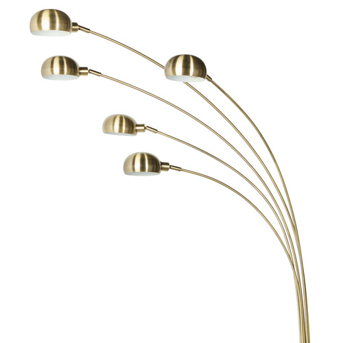 206cm Seymour Iron & Marble Floor Lamp