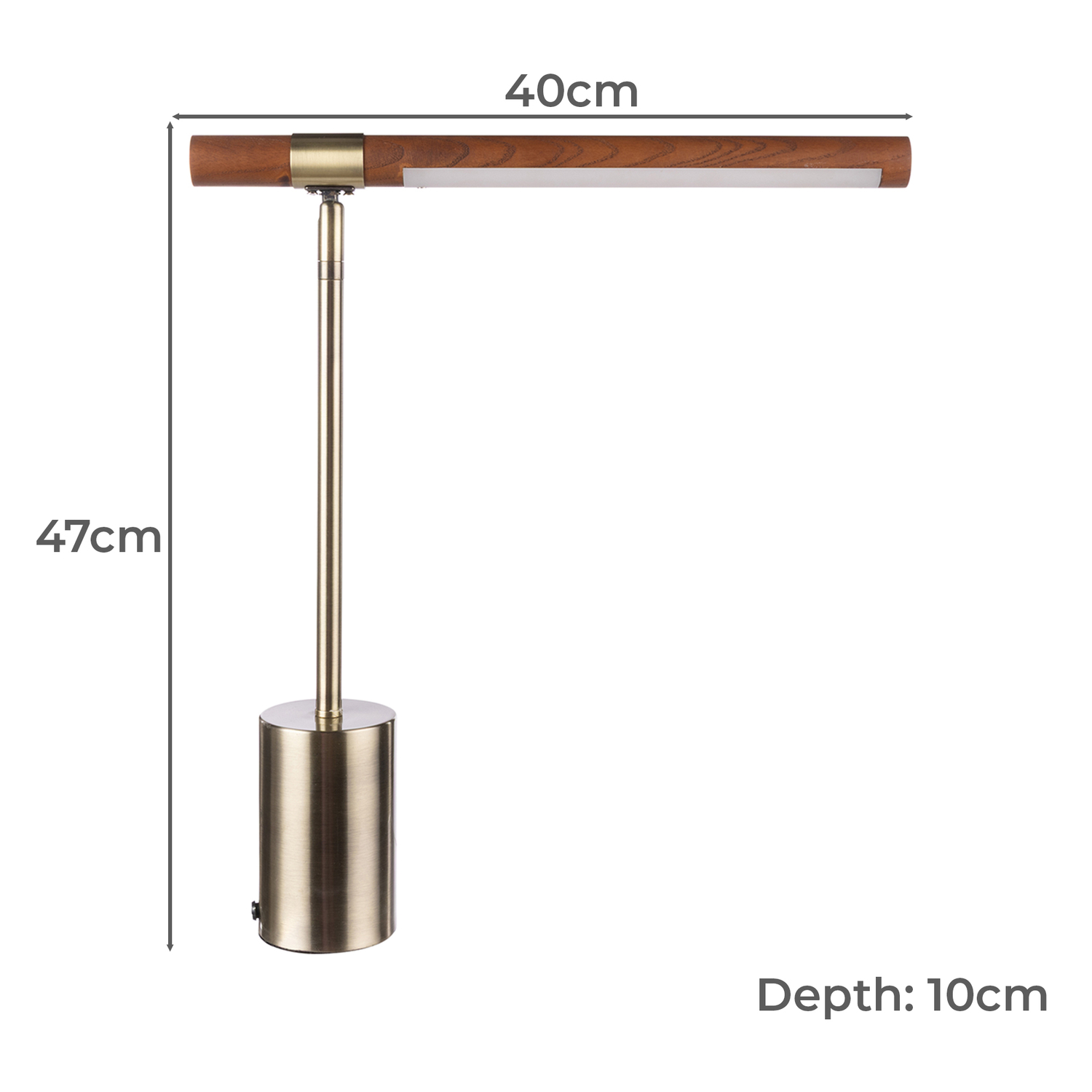 Montrose Iron & Rubberwood LED Desk Lamp