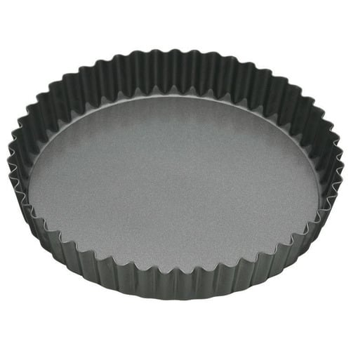 Black Round Loose Base Quiche Tin