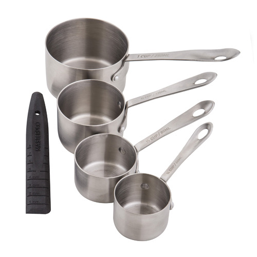5 Piece Stainless Steel Measuring Cups & Leveller Set