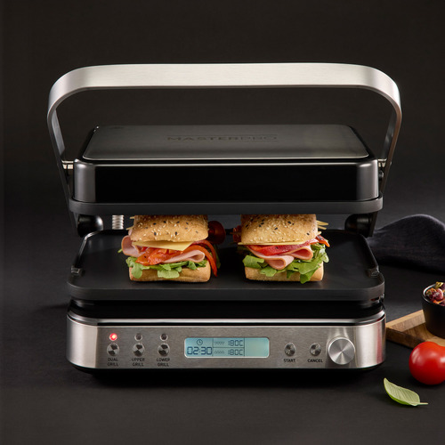 Stainless Steel Electric Grill with Temperature Probe